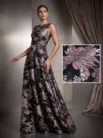 Tissu Jacquard Métallique Brocart Floral 3D Intriqué Teint en Fil Matière Lurex Scintillante pour Abaya, Caftan et Robe de Soirée Haut de Gamme