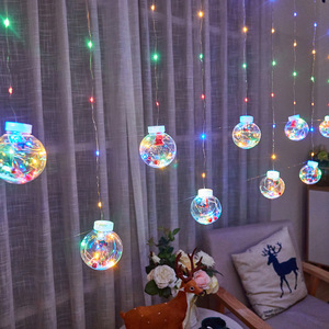 Fábrica al por mayor <span class=keywords><strong>Navidad</strong></span> LED cobre cortina <span class=keywords><strong>luces</strong></span> nuevo estilo cadena deseo bola <span class=keywords><strong>luces</strong></span> decorativas impermeable transfronterizo - Product Image 3