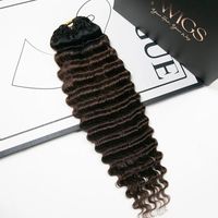 Extensions de cheveux humains vierges bouclés pré-bouclés pour tresses au crochet, lots de mèches sans nœuds Miracle Knots, extensions au crochet bouclées