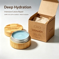 Baume pour cuticules SAGALAGA 15g avec beurre de karité, huile de jojoba, vitamine E, cire d'abeille, hydratation intense, cire pour cuticules pour le soin des ongles