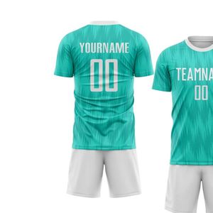 ชุดเสื้อฟุตบอลและกางเกงขาสั้นน้ำหนักเบา ระบายอากาศได้ดี ชุดกีฬาสำหรับทีม เหมาะสำหรับการฝึกซ้อมฟุตบอลและการแข่งขัน - Product Image 3