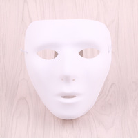 Masque de danse en PVC Hip-Hop blanc HF pour hommes et femmes Masques de performance d'Halloween et de fête costumée