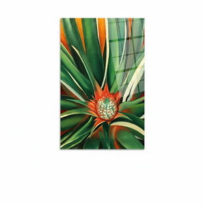 Impresión en lienzo de planta de piña tropical exótica para decoración de verano, arte en vidrio templado - Product Image 2