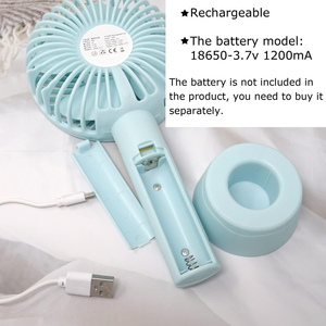 New Usb Handheld Fan <b>Mini</b> Portable Charging Small Fan Digital Display Office Student Small Electric Fan Gift - Product Image 4