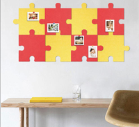 Jigsaw Puzzle Pin Board PET Feutre Carreaux Décoration Intérieure Mur Art Design Polygone Insonorisant Polyester Panneaux Acoustiques