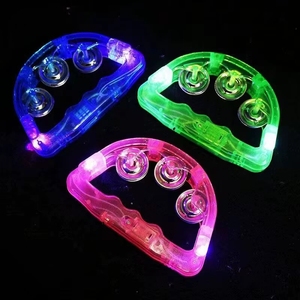 ของเล่นแทมบูรีน LED กระพริบแสง ขายส่ง สำหรับเด็ก งานปาร์ตี้ คอนเสิร์ต เชียร์กีฬา - Product Image 2