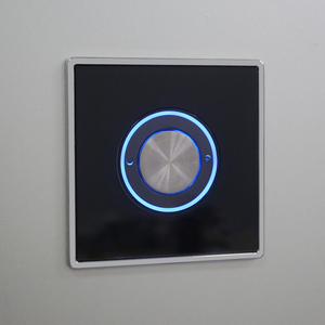 Dual-tuôn ra Glass Bảng điều chỉnh cảm biến nước tiểu tuôn ra van Kit touchless nhà vệ sinh đỏ bừng với cơ khí nút Brass Chất liệu cảm giác loại - Product Image 2