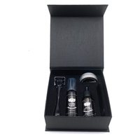 Ensemble de rouleaux de croissance de barbe de marque privée pour hommes OEM 100% produits de baume à l'huile de barbe naturelle Kit de toilettage de barbe
