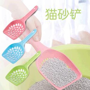 Accessoires de nettoyage pour animaux de compagnie aux couleurs bonbon, pelle à litière pour chat légère et portable avec design creux. - Product Image 5