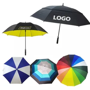 H211-2 Lieferanten Hersteller Großhandel 30 Zoll große wind dichte Logo druckt große Luxus-Werbe marke benutzer definierte Golf Regenschirm
