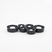 Bouchon à Vis Noir en Plastique 18/400 20/400 22/400 24/400 28/400 avec Bouchon Intérieur Conique pour Bouteille Boston 5 ml 10 ml 30 ml