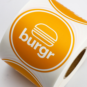 Etiquetas Adhesivas de Vinilo con Logotipo Personalizado, <span class=keywords><strong>en</strong></span> Rollo, <span class=keywords><strong>para</strong></span> Comida <span class=keywords><strong>para</strong></span> Llevar, Seguras <span class=keywords><strong>para</strong></span> Alimentos, <span class=keywords><strong>para</strong></span> Restaurantes, Cadenas de Hamburguesas y Servicios de Comida <span class=keywords><strong>para</strong></span> Llevar - Product Image 2