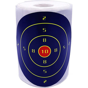 Adesivi per bersagli di carta reattivi a spruzzo gialli rotondi personalizzati da 4 pollici, rotolo autoadesivo per bersagli da tiro, bersagli a spruzzo per poligono di tiro - Product Image 3