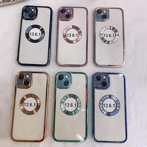2023 custodia per telefono con obiettivo di alta qualità per <span class=keywords><strong>iPhone</strong></span> 8plus <span class=keywords><strong>11</strong></span> 12mini 13pro 14max custodia morbida di protezione elettrolitica antiurto - Product Image 5