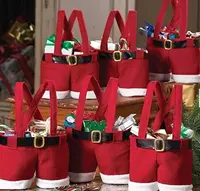 Sacos Do Presente Sacos de Doces Sacos de Enchimento de Lotação Árvore Decorações de natal de Santa Calças Estilo Encantador Bonito Sacos do Deleite Sacos Lotação