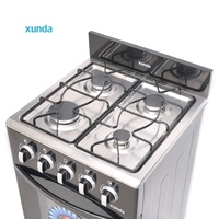 Cuisinière à gaz Xunda sur mesure avec 4 brûleurs et four, 50x50, modèle OEM, avec four à gaz indépendant et 4 brûleurs