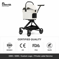 Poussette pour animaux de compagnie pliable à une main, en métal, légère, chariot pour chat et chien, poussette de voyage portable, roues amortissantes, capacité de 30 kg, toutes saisons
