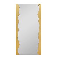 Miroir mural pleine longueur en verre trempé encadré de métal, style Art Déco, tendance, pour la décoration intérieure, taille personnalisée, luxe, pour vêtements
