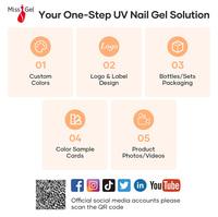 Couche de base pour les ongles MissGel personnalisée OEM ODM de marque privée TPO sans hema Gel UV Soak off HEMA & TPO-Free faible viscosité sans essuyage couche de finition
