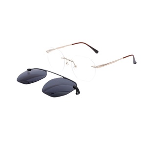 Gafas De <span class=keywords><strong>Sol</strong></span> magnéticas De alta calidad, lentes De <span class=keywords><strong>Sol</strong></span> polarizadas TAC sin marco, con bisagra De Metal, <span class=keywords><strong>Clip</strong></span> - Product Image 1