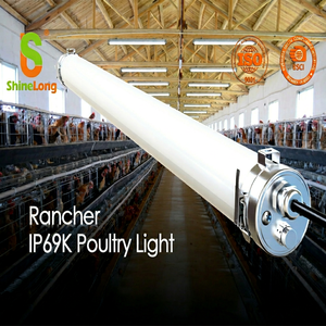 ShineLong IP69K Rancher Tri-proof LED Light PMMA Anti-corrosion Corrosion-resistant Lighting for Chicken Sheds Livestock Poultry - Product Image 1