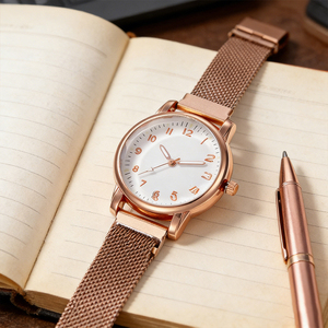 Reloj de cuarzo redondo pequeño retro de moda estilo coreano para mujer - Product Image 5