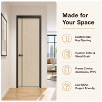 Porte intérieure en WPC légère, facile à installer, moderne, étanche, sur mesure pour appartement, bureau, chambre à coucher, projet