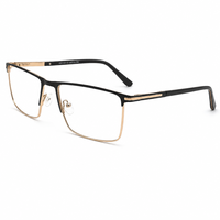 Monture de lunettes vintage rétro semi-cerclée en métal, lunettes optiques unisexe 58-18-150, branches en acétate