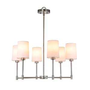 Factory Supplier Modern Luxury Fabric Light Pendant Lighting Dinning Table Hanging Pendant Lamp Chandelier