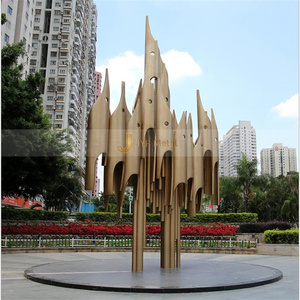 M116 316 Art Déco Flèche en Acier Inoxydable Sculpture Dynamique Imperméable et Durable Art Extérieur - Product Image 4