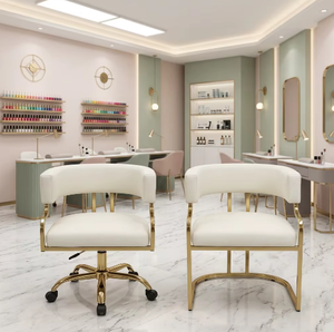 Ensemble de chaises de salon de manucure de qualité supérieure, directement de l'usine, personnalisable, cuir résistant à l'acétone, pieds en acier inoxydable, exclusivement pour la manucure - Product Image 2