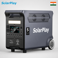 Station d'alimentation portable Solarplay 3840Wh 3600W, indice de protection IP66, durabilité, stockage d'énergie domestique, longue durée de vie