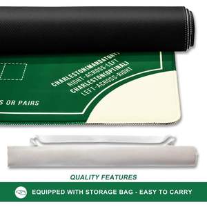 Juego de Mahjong automático de viaje portátil, alfombrilla silenciosa antideslizante, incluye bolsa de almacenamiento, tarjetas de Mahjong verdes 2025, decoración de fiesta, hecho en stock - Product Image 5