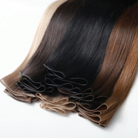 Nouvelles extensions de cheveux humains Genius Weft, design innovant, cheveux vierges russes 100% alignés sur les cuticules