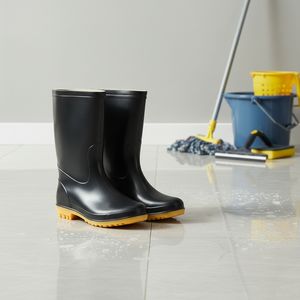 รองเท้าบูทยางกันน้ำ PVC ราคาถูก MOQ ต่ำ สำหรับงานกลางแจ้ง เห<span class=keywords><strong>ม</strong></span>าะสำหรับทั้งชายและหญิง - Product Image 1