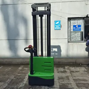 Everlift Stand On Walking Electric Pallet Stacker 1500kg 2000kg 3m ODM OEM Electric Stacker Price