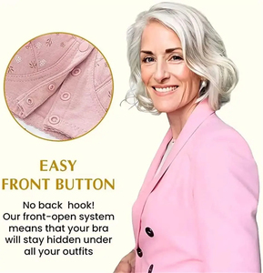 Soutiens-gorge confortables pour femmes âgées, sans armatures, à fermeture avant, avec boutons, sous-vêtements, brassières de sport, vente en gros - Product Image 2