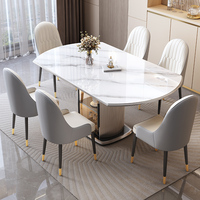 Table à manger moderne et simple en ardoise, style luxe léger, rétractable et pliable, avec fonction de cuisson à induction, pour usage en restaurant