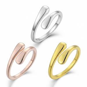 Juego de Anillos Dobles Minimalistas Ajustables de <span class=keywords><strong>Plata</strong></span> de Ley 925 con Bañ<span class=keywords><strong>o</strong></span> de Rodio/Oro/Oro Rosa para Mujer, Joyería Fina para Uso Diario - Product Image 1