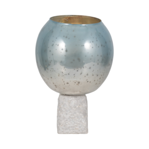Portacandele in vetro con base in marmo, candelabro decorativo per centrotavola da caffè, decorazione per camera da letto - Product Image 1