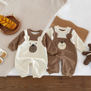 Ins baby autunno e inverno stile orso tuta a maniche lunghe abiti da neonato graziosi tutina - Product Image 2