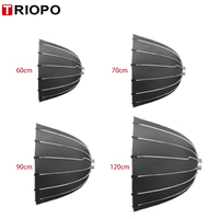 TRIOPO KP2-120 KP2 120cm Softbox parabolique profond portable à dégagement rapide avec grille, monture Bowens, pour studio photo et vidéo, flash