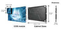 Panneau mural vidéo LED SaiRui COB 16:9 600X337.5mm, haute résolution P0.9 P1.2 P1.5, petit pas de pixel, écran d'affichage intérieur
