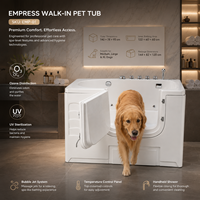 Équipement de toilettage pour animaux de compagnie de luxe, coloré et captivant, avec LED chromothérapeutiques transparentes