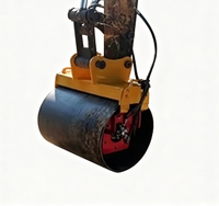 Compacteur à tambour pour fossés étroits, hautement efficace, pour le compactage de la terre, adapté aux mini-excavatrices et aux grandes excavatrices