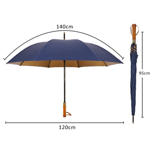 Parapluie de golf extra large, imperméable, en pongé, imprimé sur mesure, parapluie promotionnel en gros - Product Image 5