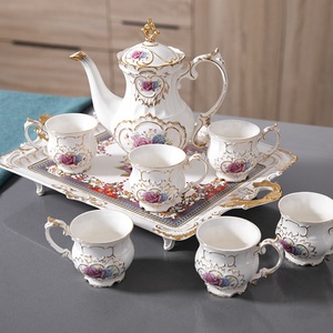 Juego de Té y Café con Diseño de Flores en Relieve Estilo Europeo, Personalizado y al por Mayor - Product Image 3