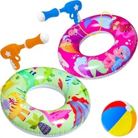 Pistolets à eau gonflables en PVC pour enfants, flotteurs de piscine, tubes de natation, ballons de plage, taille 29x29, marque MAKE WAVES, pour les 8-12 ans, idéal pour les fêtes estivales - Grande Vente