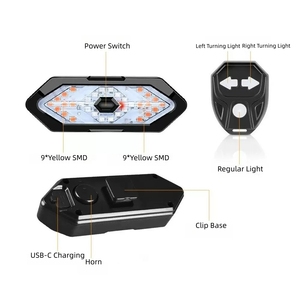 Wason Best Seller 32LED Feu arrière de sécurité pour <span class=keywords><strong>vélo</strong></span> avec clignotant, télécommande extérieure, rechargeable, <span class=keywords><strong>klaxon</strong></span> de <span class=keywords><strong>vélo</strong></span>, feu arrière - Product Image 5
