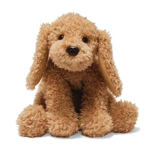 2024 Manufacturer New Design Hot Sale Realistic Stuffed Sitting Black Dog Toys Plush